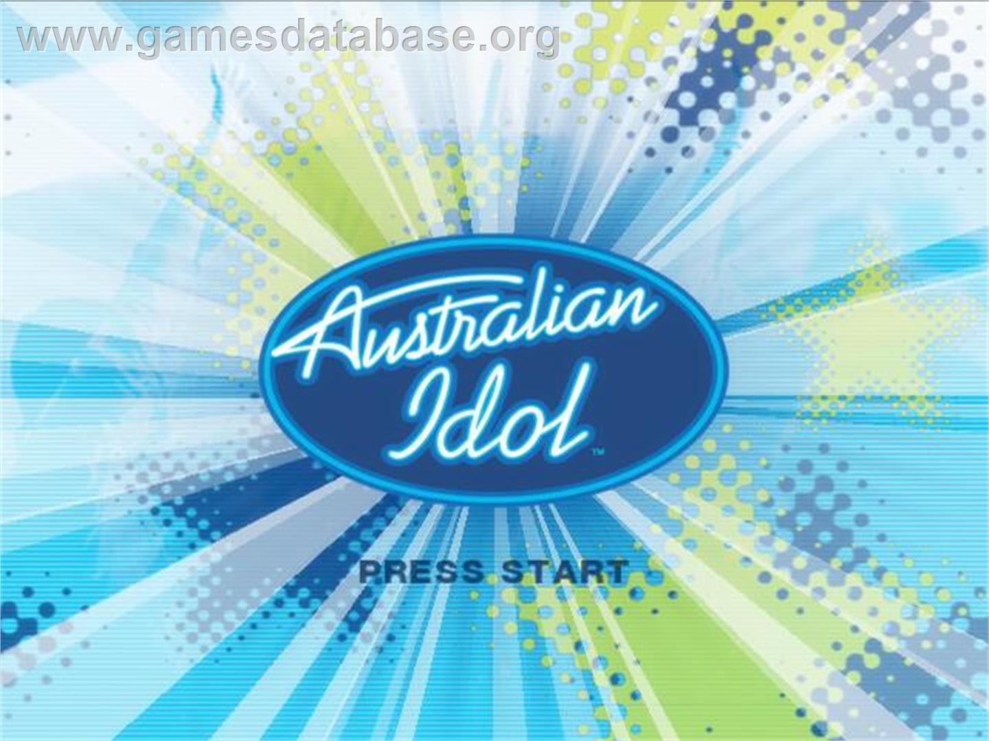 Australian Idol Sing - Sony Playstation 2 - Artwork - Title Screen